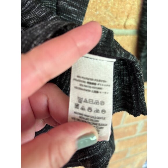 We The Free Stone Cold Split Back Turtleneck Tunic Top Gray Long Sleeve - Picture 11 of 12